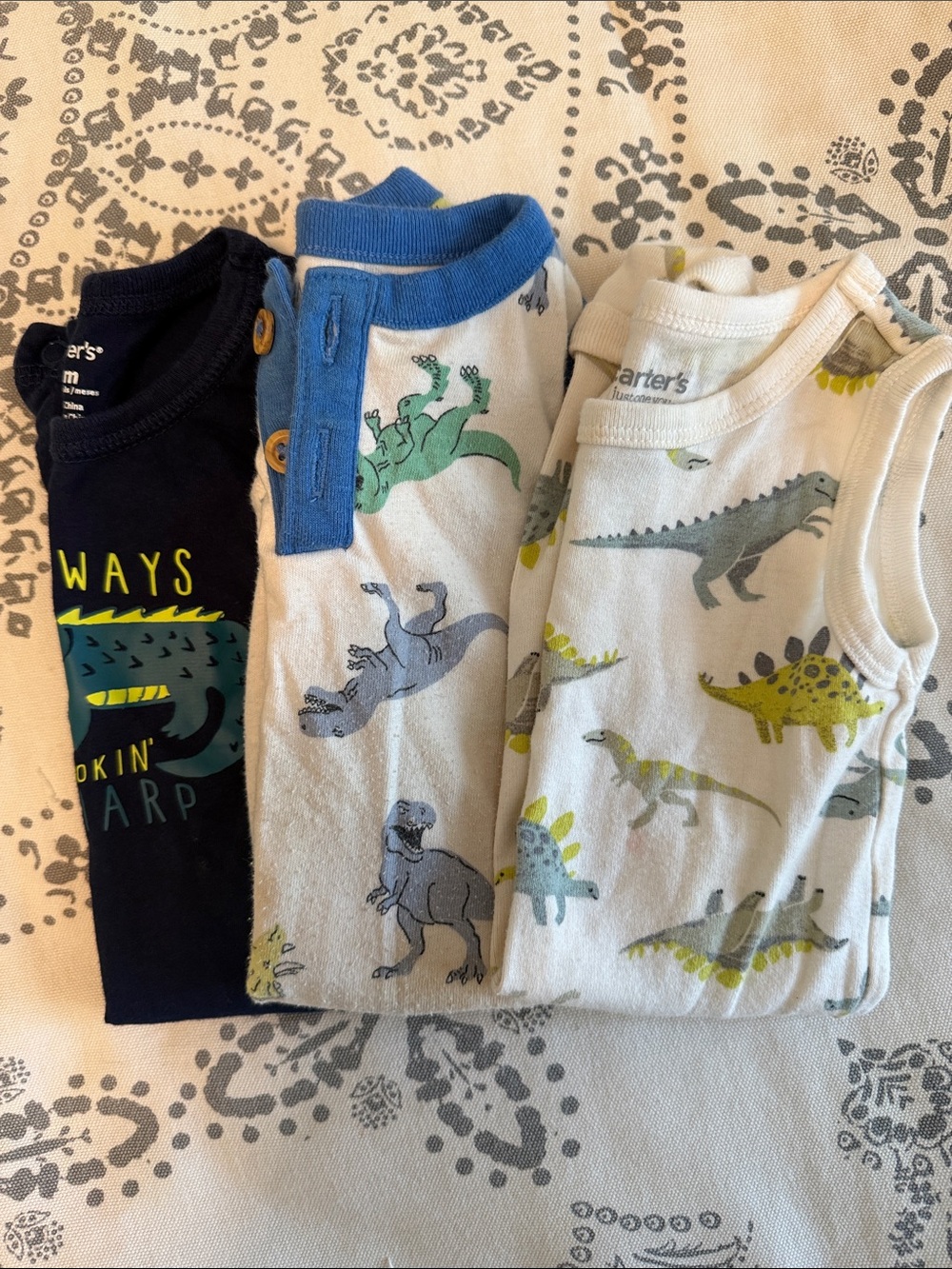 Size 18 Months Dinosaur Romper Tank-Top Set of 3